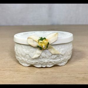 Trinket Box By George Good Oval Floral Ceramic